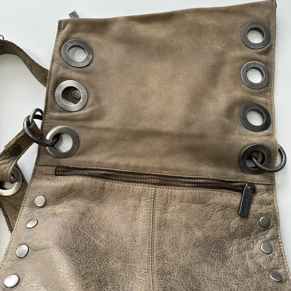 Hammit Womens The Strip Roxbury Crossbody‎ Bag Brushed Silver
